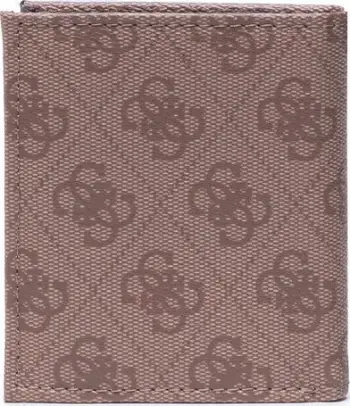 Set portofol dhe varëse çelësash Guess Vezzola, material tekstili, logo 4G, bezhë, për meshkuj