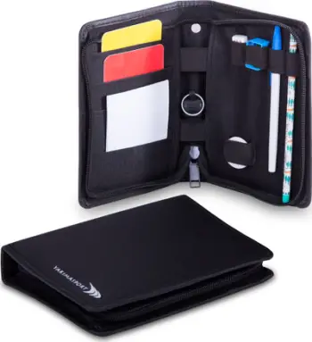 Set portofol gjyqtari Yakima Referee Wallet Organizer, me fletore dhe laps, kompakt, i zi