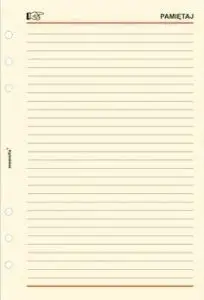 Fletore insert Antra MEM/K Remember, format A6, faqe me vija, e bardhë