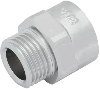 Trup lidhës për tuba bakri Comisa G1/2"xG1/2", bronz CW617N, i nikluar, argjendtë
