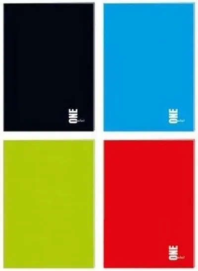 Fletore Interdruk A4 One Color, 96 fletë, katrorë, set 5 copë - 1