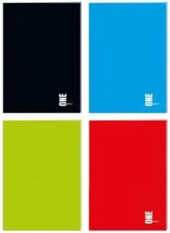 Fletore Interdruk A4 One Color, 96 fletë, katrorë, set 5 copë