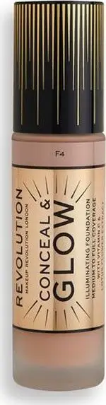 Krem pudër Makeup Revolution Corrects and Illuminates F4, ndriçues, 23 ml
