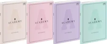 Fletore Interdruk Academy Pastel, 10 copë, 60 fletë A5, me vija, shumëngjyrëshe