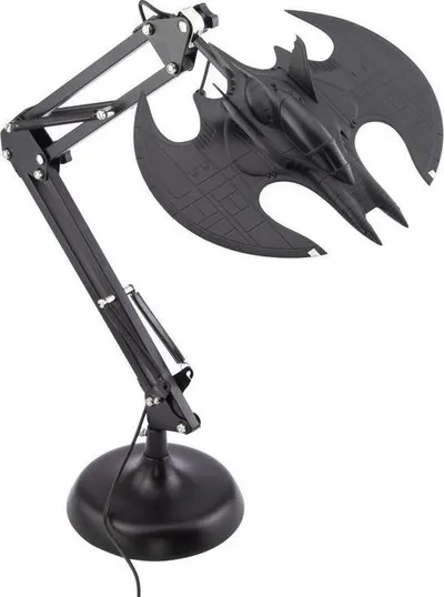 Llambë tavoline Batman Batwing, krah i lëvizshëm, USB, e zezë - 2