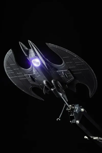 Llambë tavoline Batman Batwing, krah i lëvizshëm, USB, e zezë - 3