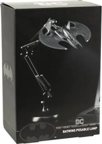 Llambë tavoline Batman Batwing, krah i lëvizshëm, USB, e zezë