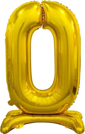 Balonë me fletë metalike GoDan Number 0, 74 cm, e artë