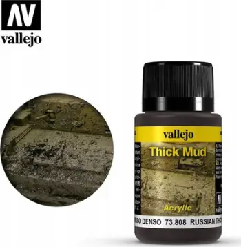 Efekt moti Vallejo Russian Thick Mud, 40ml, baltë e trashë