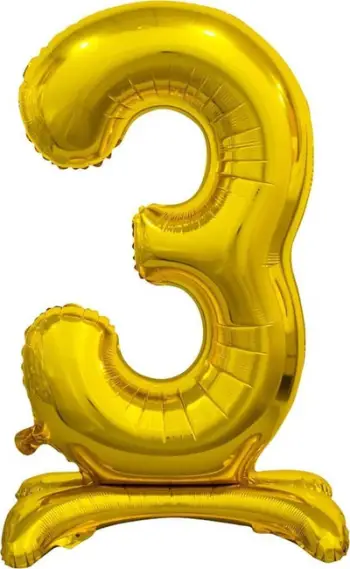 Balonë numër 3 Godan Foil Balloon BC ASZ3, 74 cm, ari