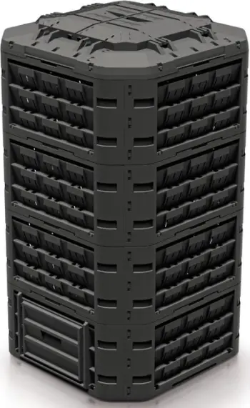 Kompostues Prosperplast COMPOGREEN VARIO, 1250L, plastik, i zi