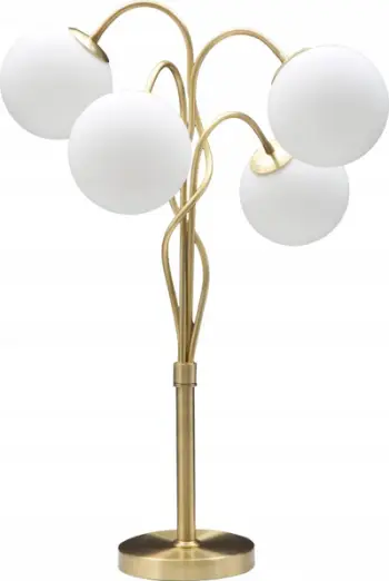 Llambë tavoline Glamy 4 drita, Ø53cm, 74cm, ngjyrë ari
