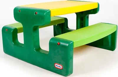 Tryezë e madhe për piknik Little Tikes, e gjelbërt - 1