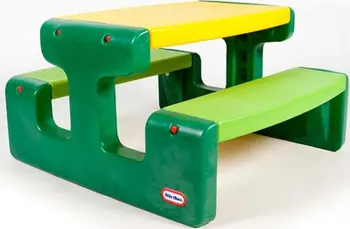 Tryezë e madhe për piknik Little Tikes, e gjelbërt
