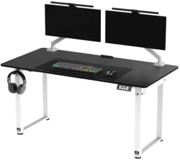 Tryezë elektrike e rregullueshme Ultradesk UDESK UP WTBB, 160×75 cm, lartësi 72–118 cm, me mousepad XXL