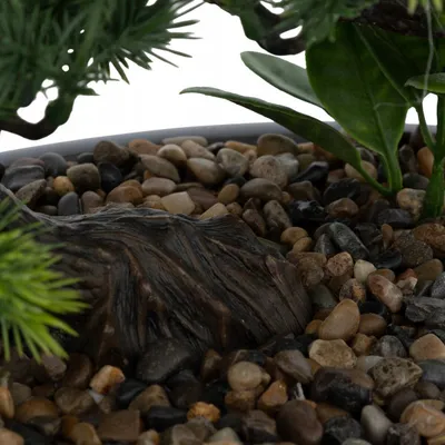 Bonsai artificial Atmosphera Jiling, vazo qeramike, 26cm, blu - 3