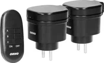Set priza pa tela Orno, 2+1, IP44, Schuko, të bardha