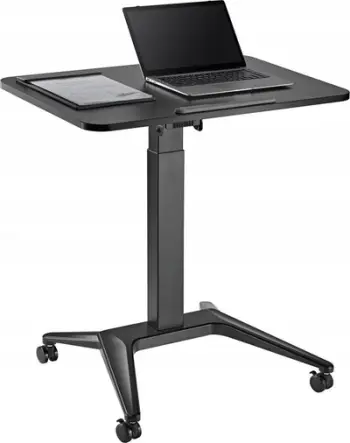 Tryezë mobile për laptop Maclean MC-453 B, 80 x 52 cm, rregullim pneumatik lartësie, e zezë