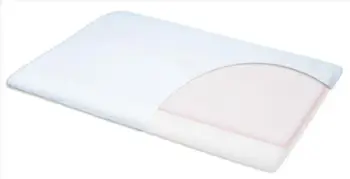 Jastëk bebe me memory foam, kundër kokës së sheshtë, material me qarkullim ajri, i bardhë