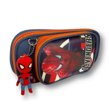 Çantë lapsash Promax Spiderman, 21x6x9cm, e kaltër