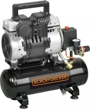 Kompresor ajri BLACK+DECKER Quiet, 6L, 230V, portokalli