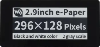 Ekran e-paper Waveshare 20051, 2.9", 296x128, për Raspberry Pi Pico