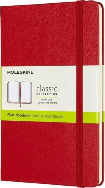 Fletore Moleskine Classic Notebook, 11.5x18 cm, faqe të bardha, e kuqe