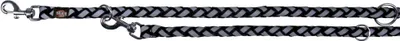 Zinxhir qeni Trixie Cavo Reflect Adjustable, 2m, reflektues, gri e zezë - 1