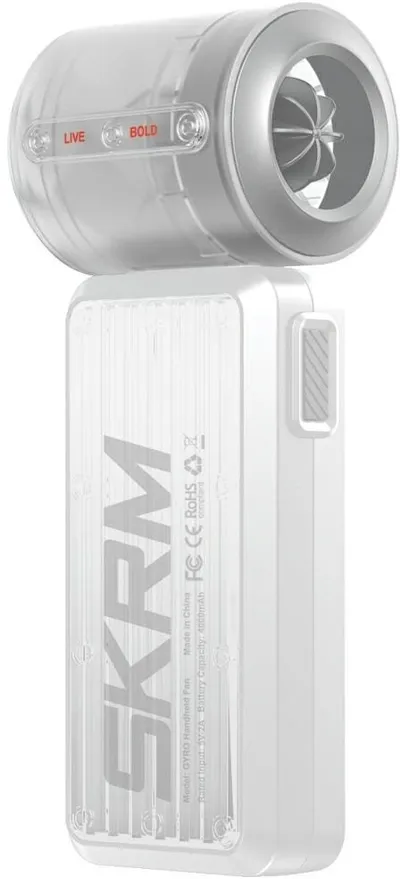 Ventilator dore Skinarma Gyro, 4000 mAh, USB C, i bardhë - 2