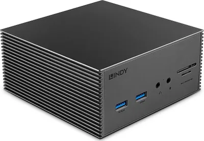Doking stacion Lindy DST-Pro 101 USB-C, 4K, 100W, gri - 1