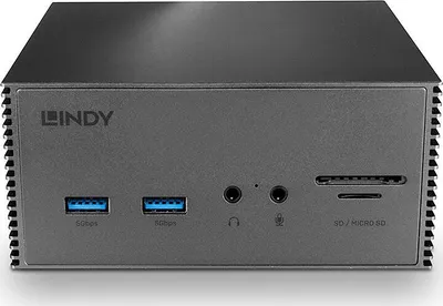 Doking stacion Lindy DST-Pro 101 USB-C, 4K, 100W, gri - 3