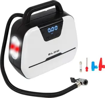 Kompresor ajri portativ 12V, 120W, me manometër LED, i zi
