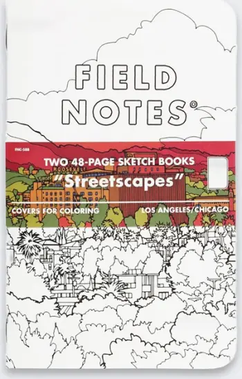 Fletore skicimi Field Notes Streetscapes Version B, set 2 copë, faqe të zbrazëta, 4.75" x 7.5"
