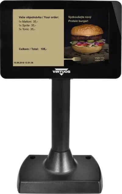 Ekran klienti Virtuos SD700F, 7", IPS LCD, USB, i zi - 2