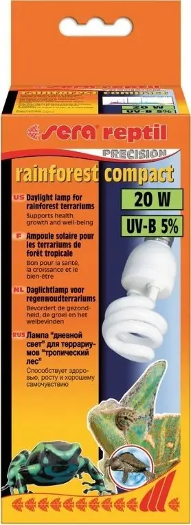 Llambë terrariumi Sera Reptil Rainforest Compact, 20W, 5% UV-B