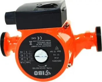 Pompe qarkulluese EXEC Ohi 25-60/180, 3 shpejtësi, trup gize, e kuqe