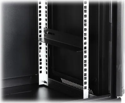 Shinë montimi DELTA A19PR B/800, për kabinet RACK 19", çelik, e zezë - 1