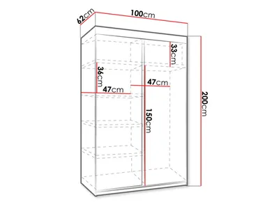 Dollap 100 TOP 23 + LED, Bezhë - 4