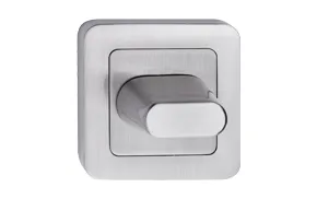 Rozetë dere Rounded Square, për bllokim WC, nickel satin - 1