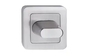 Rozetë dere Rounded Square, për bllokim WC, nickel satin