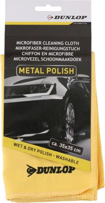Leckë mikrofibër për llak makine Dunlop Paint Polishing Cloth, 35x35cm, mikrofibër, e verdhë