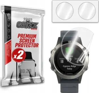 Mbrojtëse ekrani Grizz Ceramic Film për Garmin Fenix 5 Plus, 2 copë, transparente