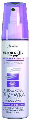Balsam dyfazë Marion Natura Silk, për flokë të ngjyrosur, pa shpëlarje, 150ml