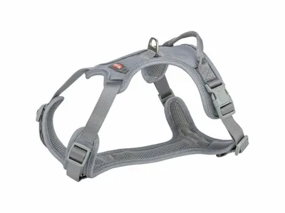 Set qafore dhe zinxhir për qen Trixie Premium Active, 74-100 cm, 2.5 cm, gri grafit - 1