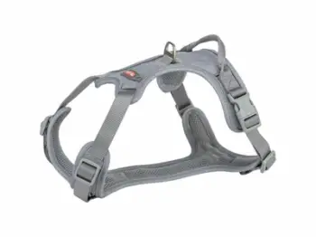 Set qafore dhe zinxhir për qen Trixie Premium Active, 74-100 cm, 2.5 cm, gri grafit