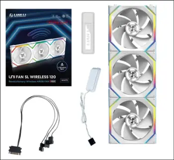 Ventilator kabineti Lian Li UNI FAN SL Wireless 120 Reverse Blade, 12 cm, RGB, i bardhë