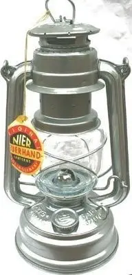 Llambë vaji Feuerhand Baby Special 276, metal, për ambiente të jashtme, argjend