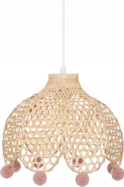 Llambë varëse fëmijësh Atmosphera, bambu 22cm, E27 40W, bezhë - 1
