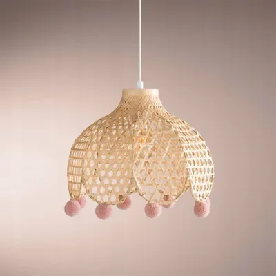 Llambë varëse fëmijësh Atmosphera, bambu 22cm, E27 40W, bezhë - 3