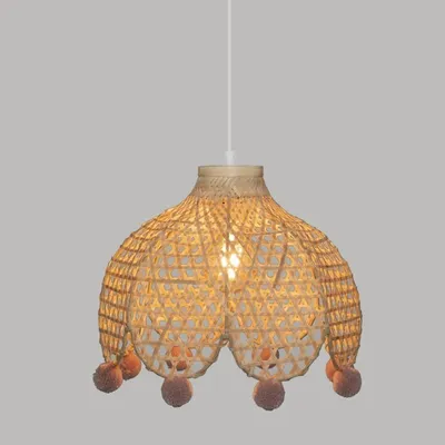 Llambë varëse fëmijësh Atmosphera, bambu 22cm, E27 40W, bezhë - 4